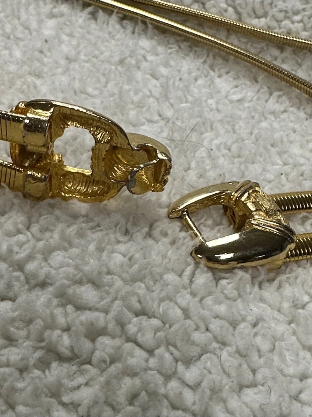 Vintage Stretch Gold-tone Double Snake Chain Belt, Metal Hook & Eye Closure EUC!
